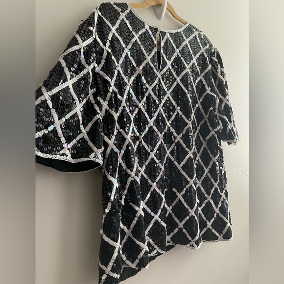 Beautiful Elegant SequinS Plus Size  Pullover Tunic Blouse Top - Picture 8 of 12